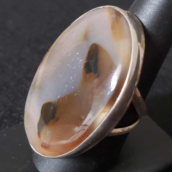 Oval Montana Agate Ring - Picture 5 of 5